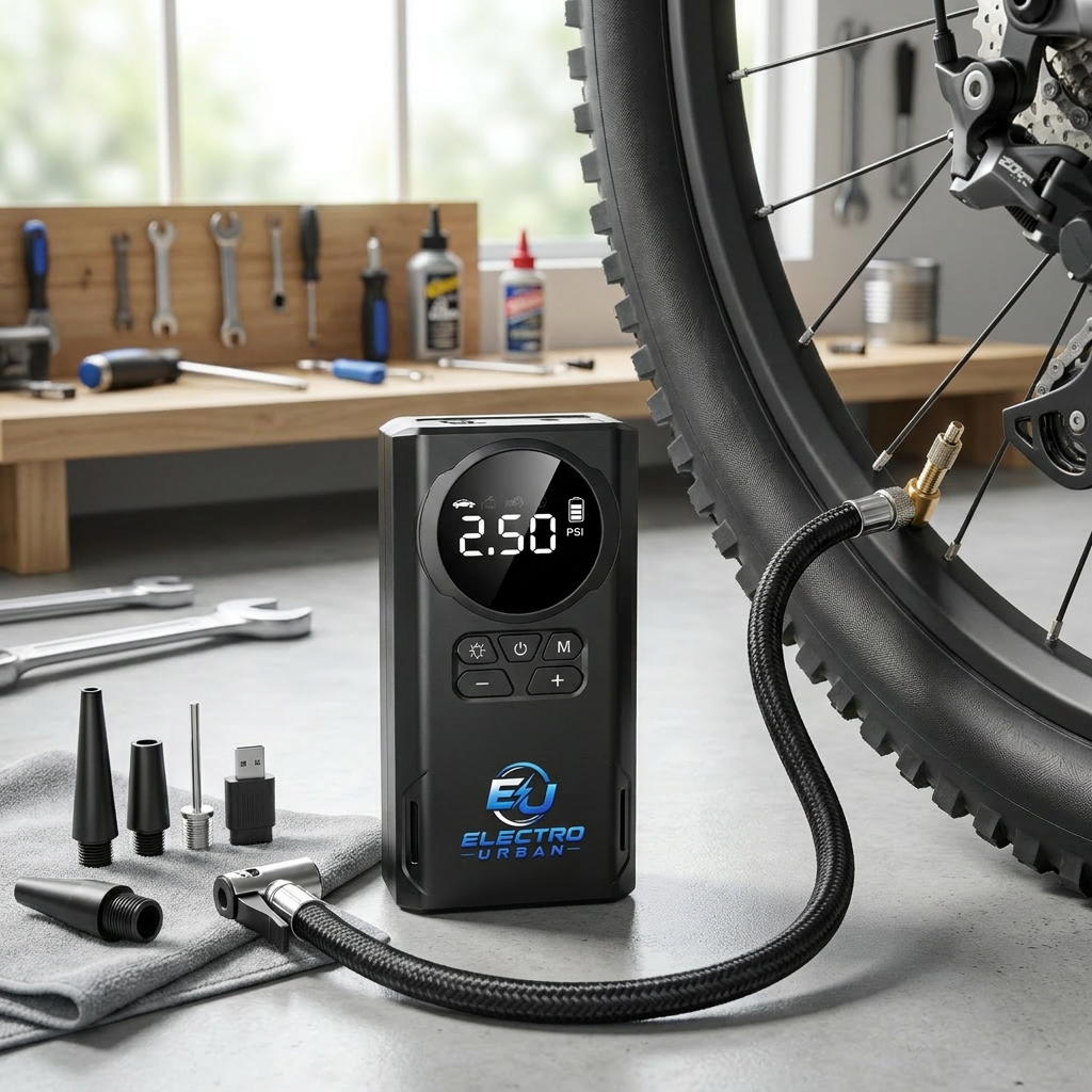 Jump Starter 6 en 1 – Démarreur de Voiture, Batterie Externe, Gonfleur de Pneus & Lampe LED SOS