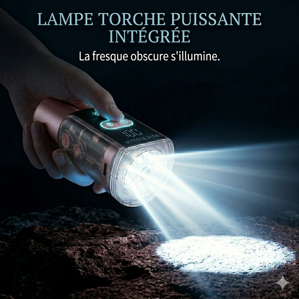 ELECTRO URBAN™ – Climatiseur Portable avec Refroidissement Glacé et lampe torche intégrée ( Coussinets anti-transpirants offerts )